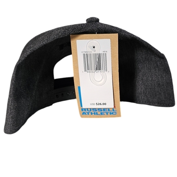 Russell Athletic Charcoal Grey Monogram Baseball Cap BNWT - Picture 2 of 7